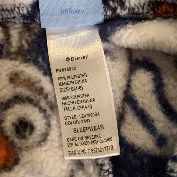 DISNEY Olaf Snowman Small PJ Bottoms Jammie Pants with ribbon tie at waist - Picture 14 of 15